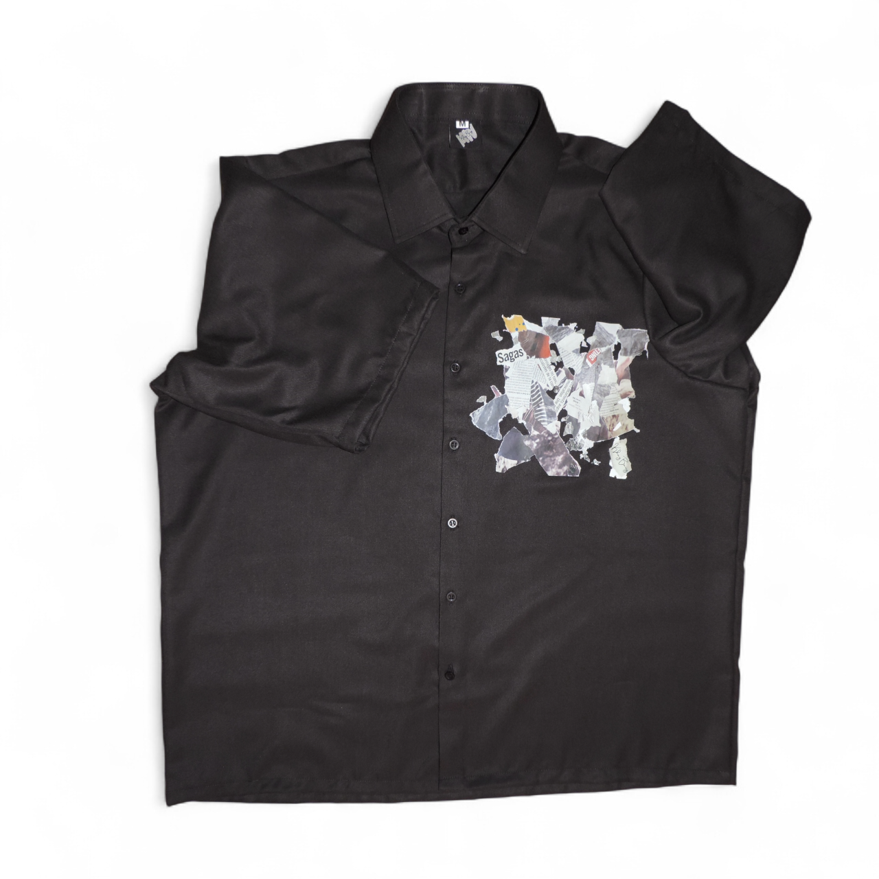 Chemise oversize noire unisexe - Coton 100%| Khay Barry