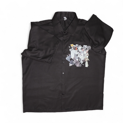 Chemise oversize noire unisexe - Coton 100%| Khay Barry