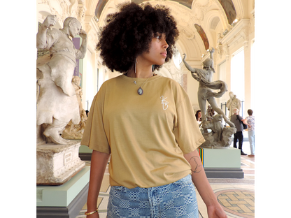 Dailykhay t-shirt moutarde unisexe