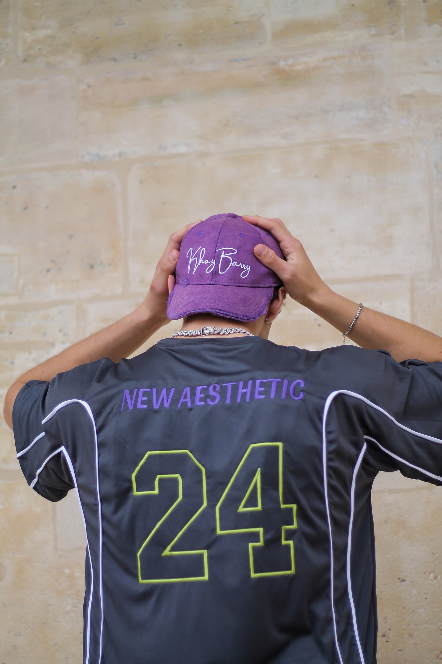 Soccer Barry gris brodé unisexe