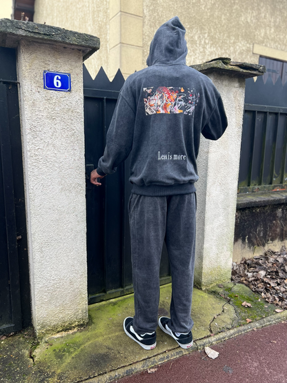 Ensemble Comfy set Khay - Gris anthracite délavé unisexe