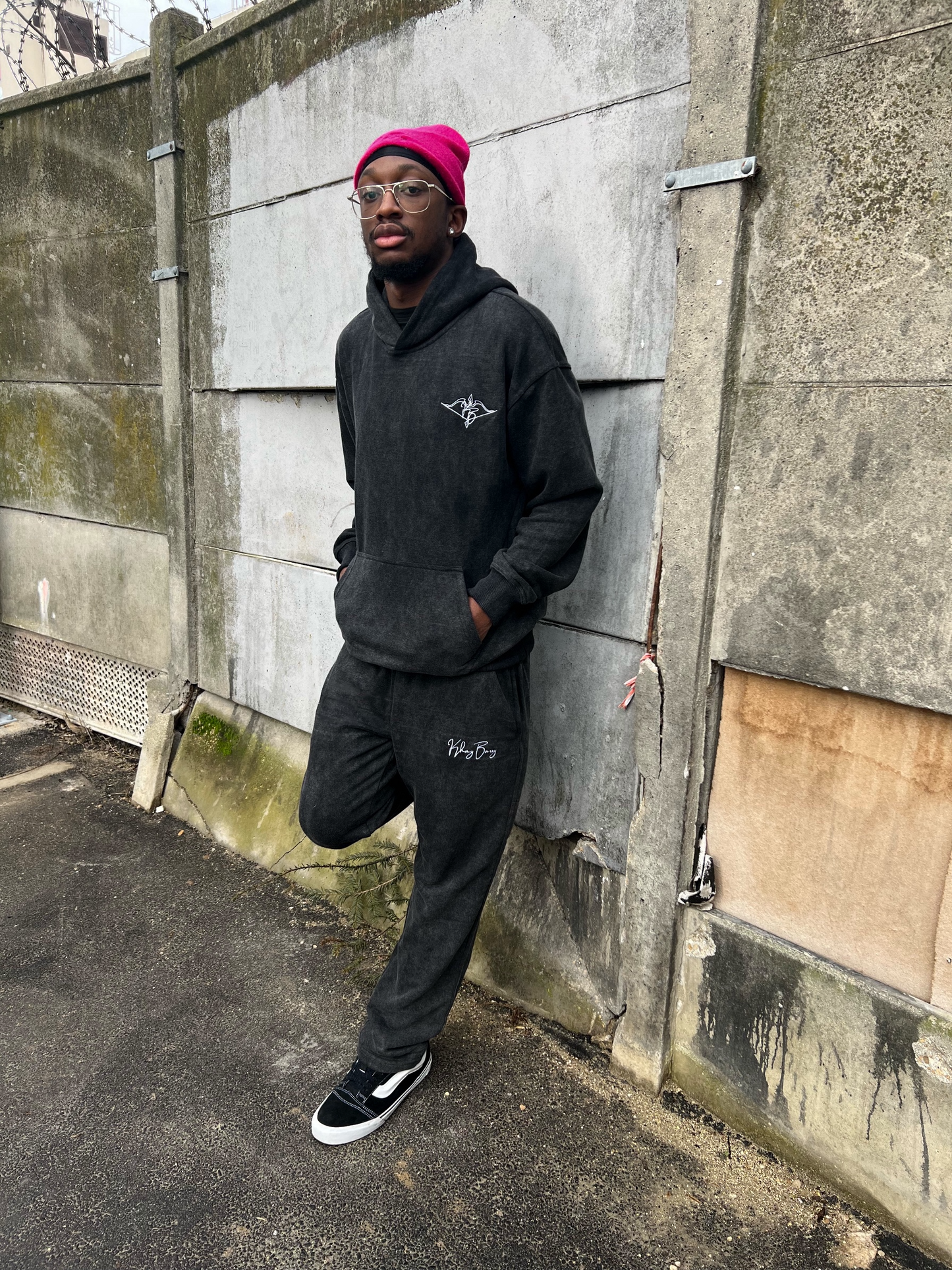 Ensemble Comfy set Khay - Gris anthracite délavé unisexe